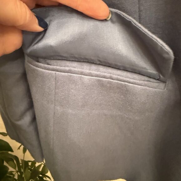 Appleseeds Wool Blazer Sweater Set Women's 14/M Cornflower Blue‎ Turtleneck EUC - Picture 4 of 10